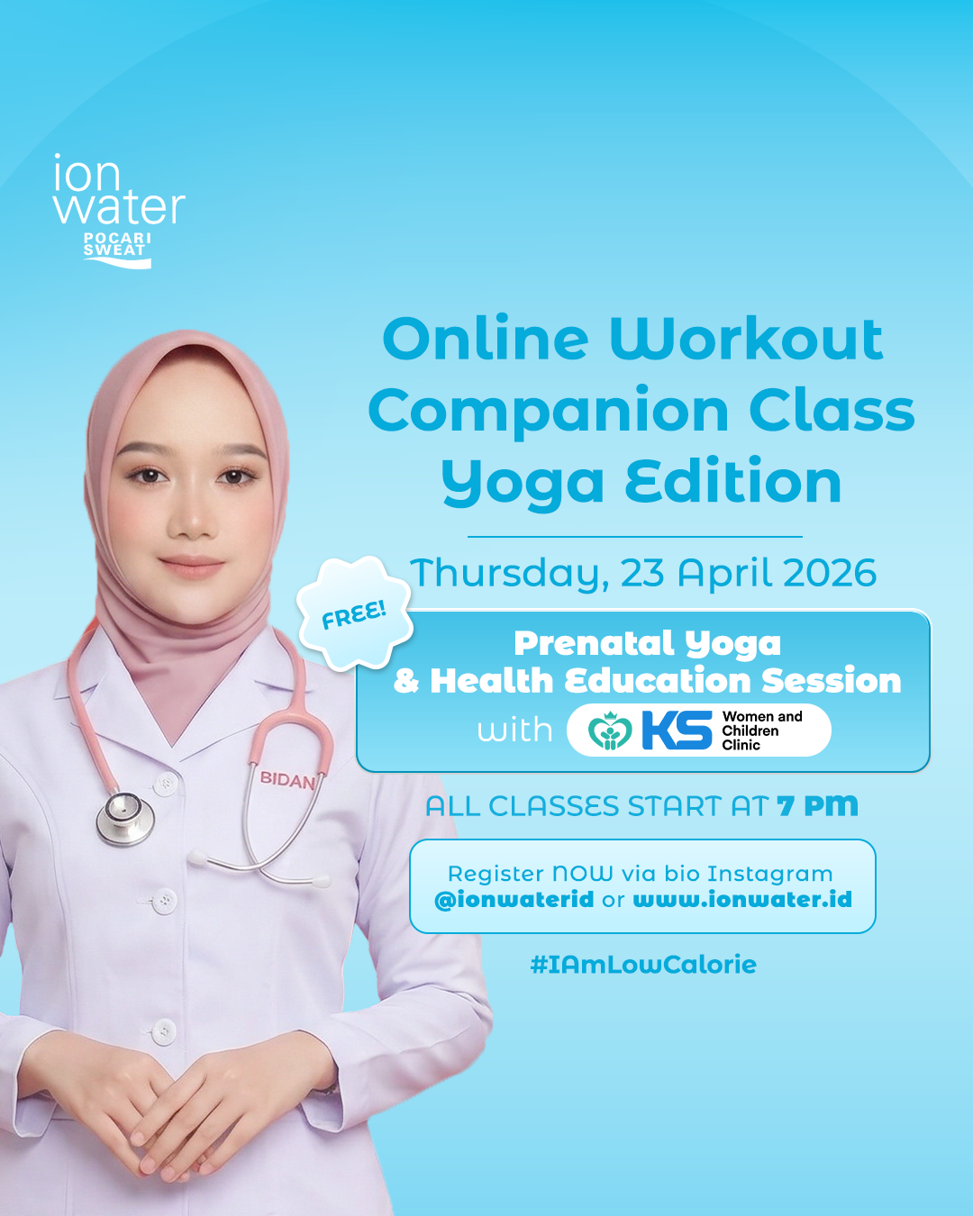 ONLINE WORKOUT CLASS - PRENATAL YOGA WITH KLINIK KEHAMILAN SEHAT