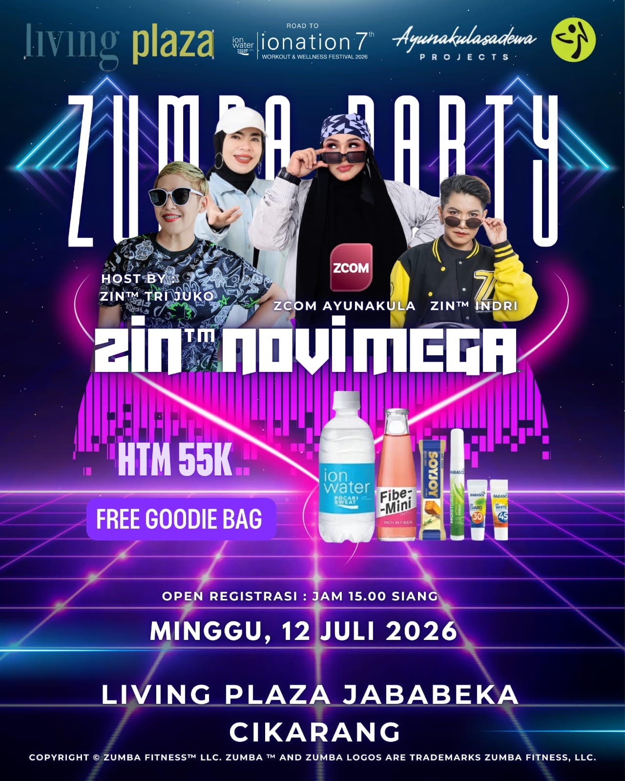 ZUMBA PARTY LIVING PLAZA JABABEKA CIKARANG- COMMUNITY ATTACK ROAD TO IONATION 2026